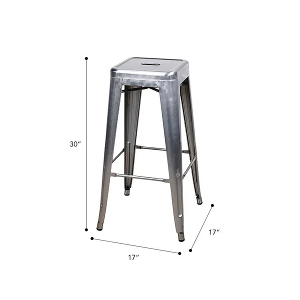Marais A Cafe Bar Stool, Adult Unisex, Size: 17 W x 17 D x 30 H, Red