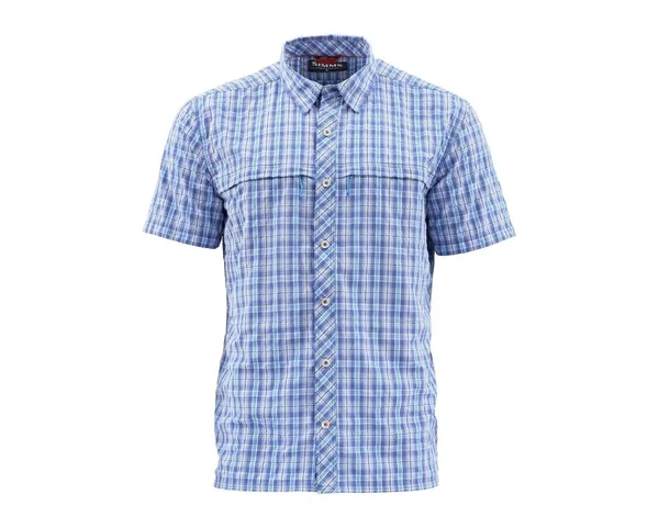 Simms Stone Cold SS Shirt Smoked Salmon Morada Plaid - M