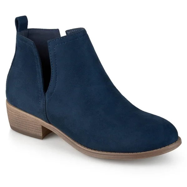 Journee Collection Women's &Rimi& Round Toe Faux Suede Boots - Grey- 8.5