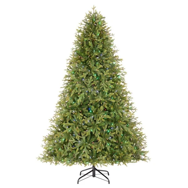 Home Accents Holiday 7.5 ft Windsor Green Fraser Fir Pre-Lit LED Artificial Christmas Tree with Color Changing Mini Lights