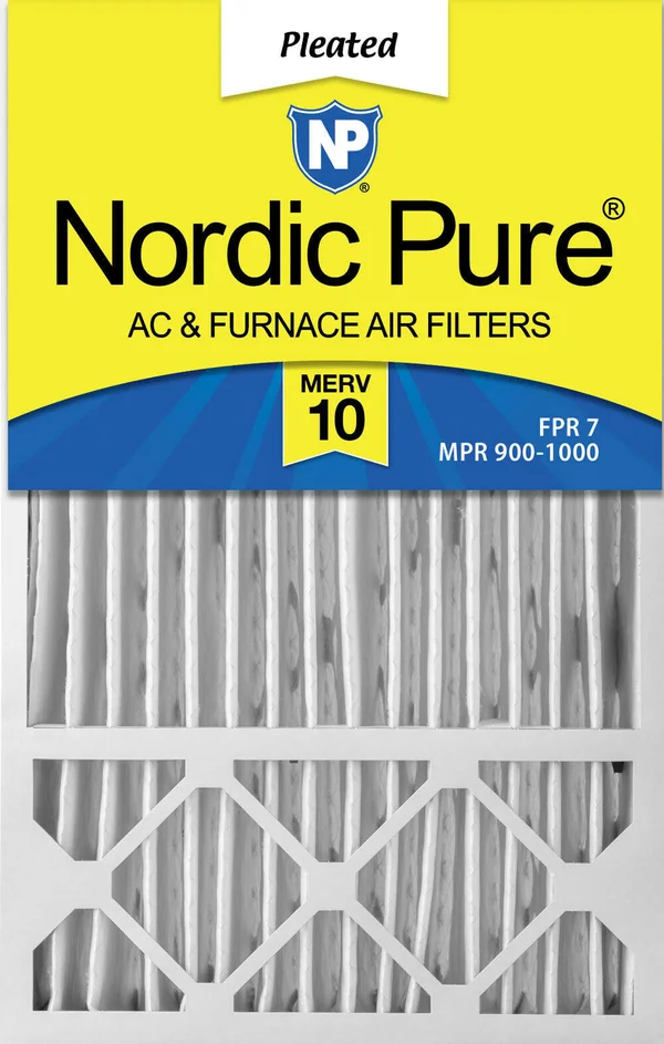 Nordic Pure 16x25x5 Honeywell Replacement MERV 10 Air Filters Qty 2