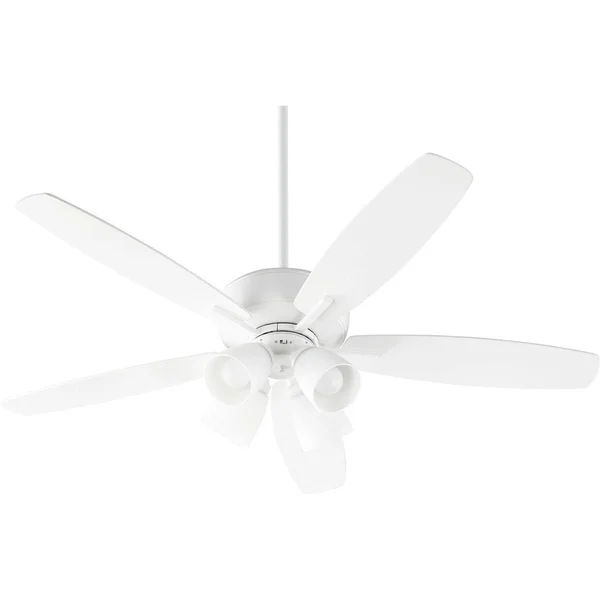 Quorum 70525-465 Breeze 52 inch, 4 Light Ceiling Fan, Satin Nickel