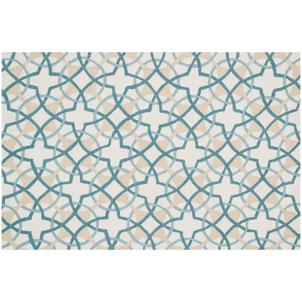 Loloi Francesca Fc-42 7&6x22 x 9&6x22 Ivory, Teal Rug