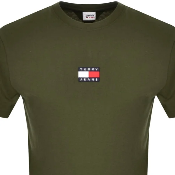 Tommy Hilfiger Logo T Shirt - Green - Short Sleeve T-Shirts