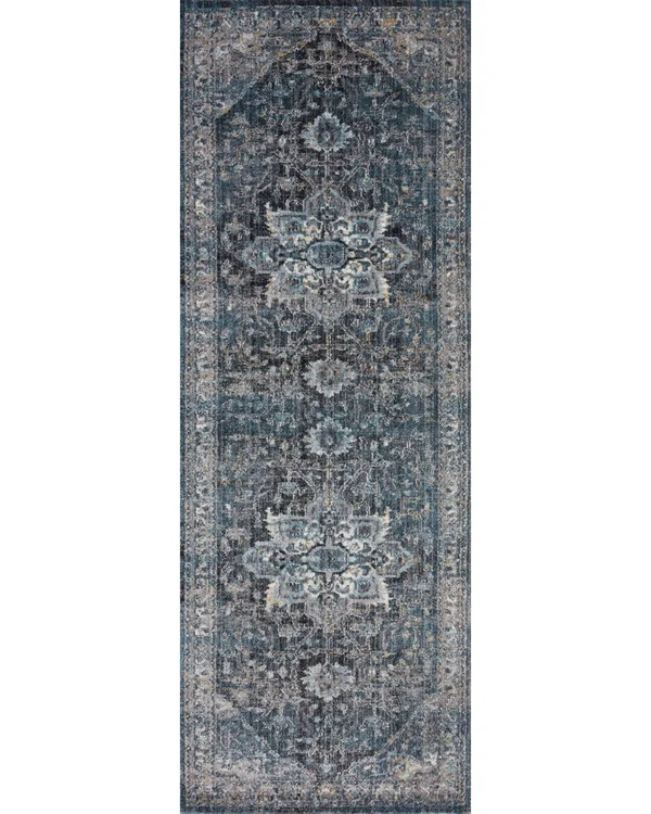 Loloi II Samra SAM-01 Denim Grey Rug - 2 ft 7 in x 12 ft