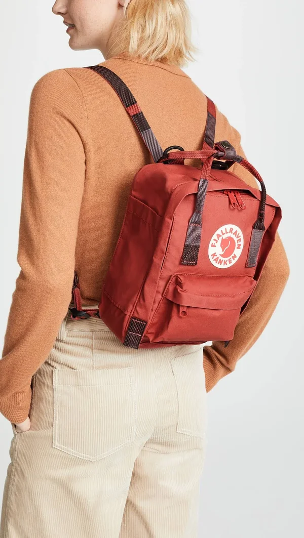 Fjallraven, Kanken Mini Backpack - Deep Red/Random Blocked