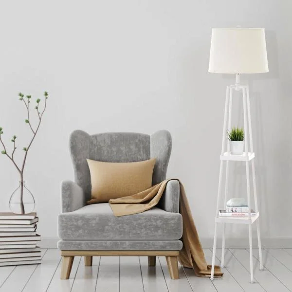Catalina Lighting Sawyer Etagere Floor Lamp - White