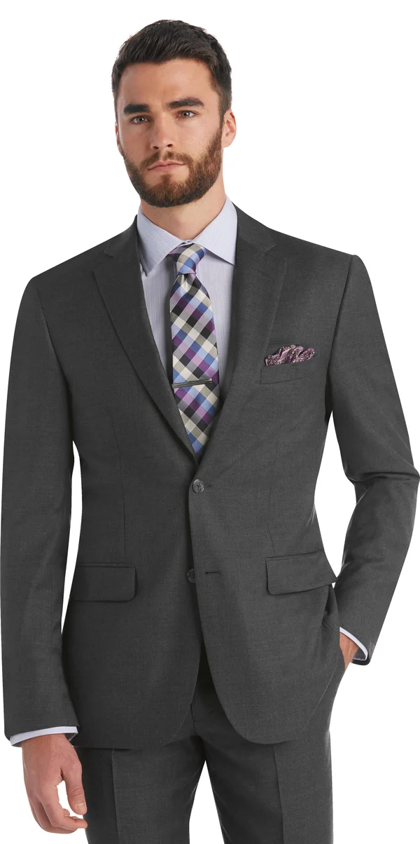 Jos. A. Bank Men's Traveler Collection Tailored Fit Suit SEPARATE Jacket, Grey, 39 Long