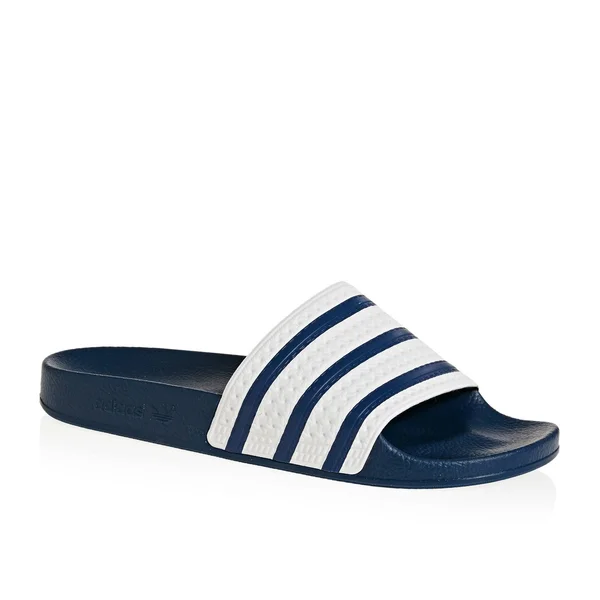 Womens Adidas Originals Adilette Slides - Blue/White - 5 Sneaker