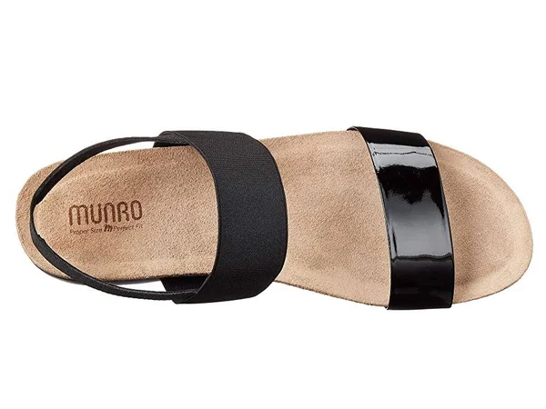 Munro Women's Pisces - Black Fabric/Patent Size: 11 N