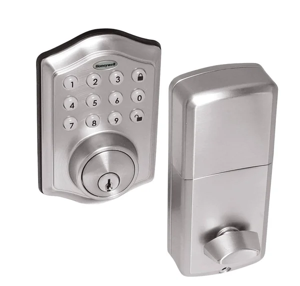 Honeywell Satin Nickel Single-Cylinder Deadbolt 1-Cylinder Electronic Deadbolt Lighted Keypad 8712309L
