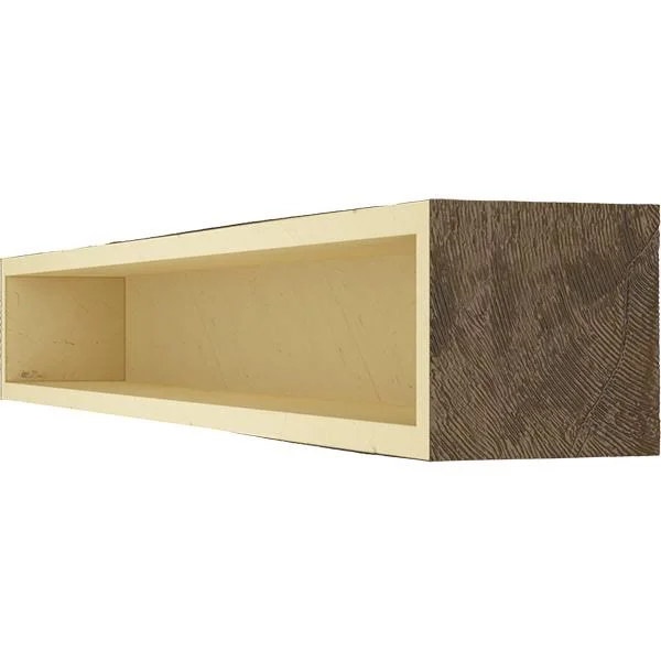 Ekena Millwork MANUPC06X08X84BM 6x22H x 8x22D x 84x22W Pecky Cypress Faux Wood Fireplace Mantel, Burnished Mahogany