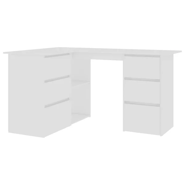 vidaXL Corner Desk Gray 57.1x22x39.4x22x29.9x22 Chipboard