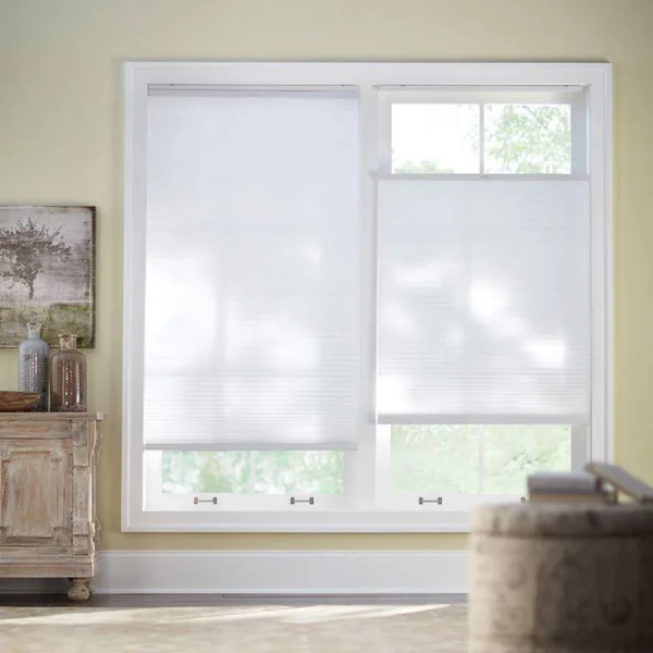 Home Decorators Collection Snow Drift White Top Down Bottom Up Light Filtering Cellular Shade - 60.5 in. W x 48 in. L