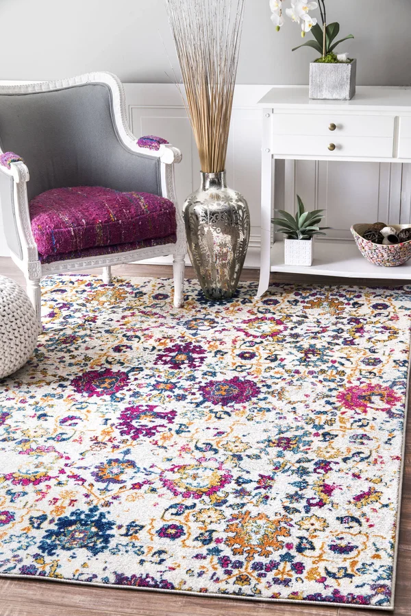 nuLOOM Floral Damask Rosemary Area Rug - 5& x 7& 5