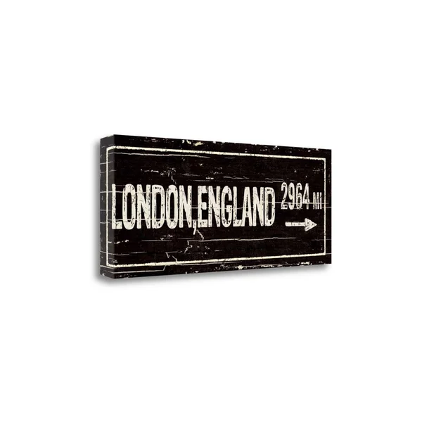 Tangletown Fine Art Destination Signs IV by Pela Studio, Giclee Print on Wrap Canvas, 32x13x22