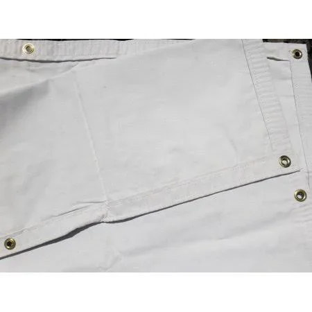 Harpster Tarps 8& x 12& White Canvas Tarp Water Resistant - 10 oz.