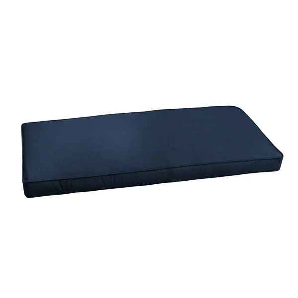 Humble and Haute Marine Indoor/ Outdoor Corded Bench Cushion - 45in x 19 in x 2 in - Richloom - Veranda Navy