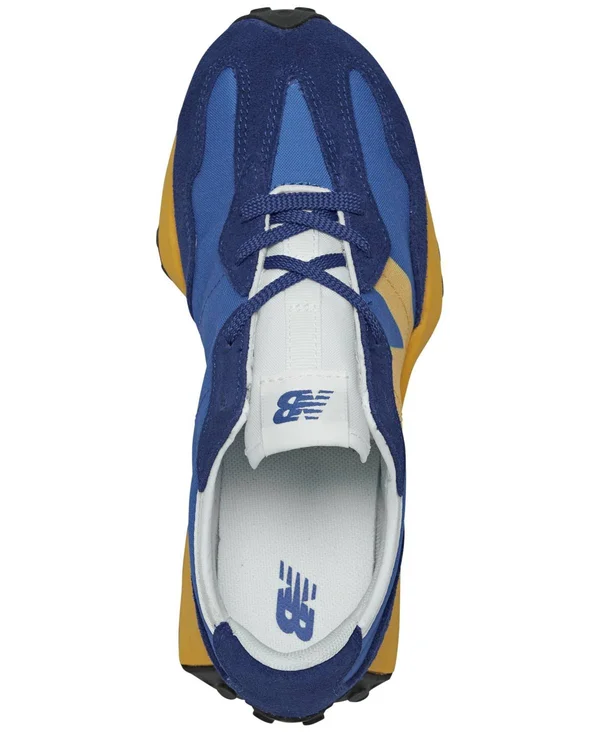 New Balance Boys& Big Kids& 327 Casual Shoes in Blue Size 7.0, Suede