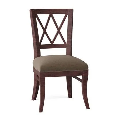Portsmouth Cross Back Side Chair Fairfield Chair Body Fabric: 8789 Indigo - Frame Color: Montego Bay