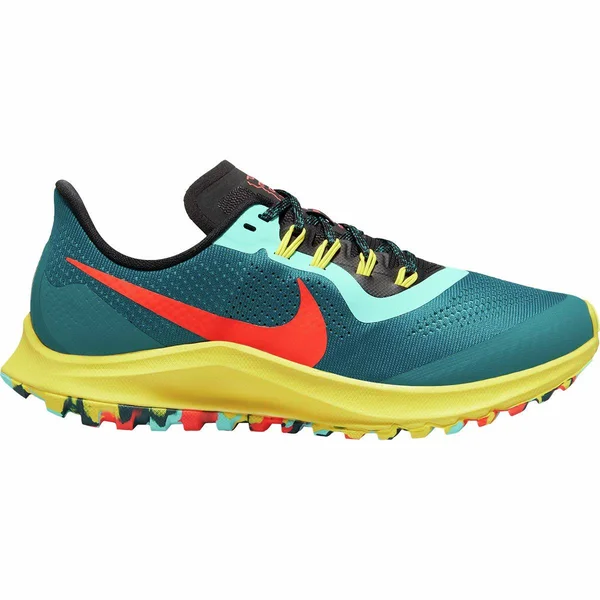 Women's Nike Air Zoom Pegasus 36 Trail Running Shoe - Color: Geode Teal/Bright Crimson (Regular Width) - Size: 8.5