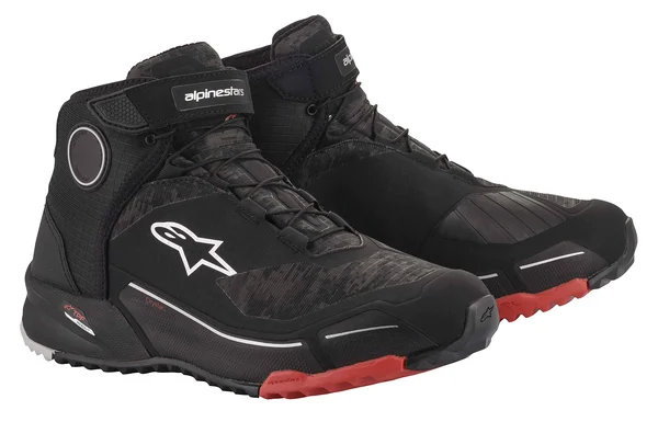 Alpinestars CR-X Drystar Riding Shoes - Black Camo/Red - 10