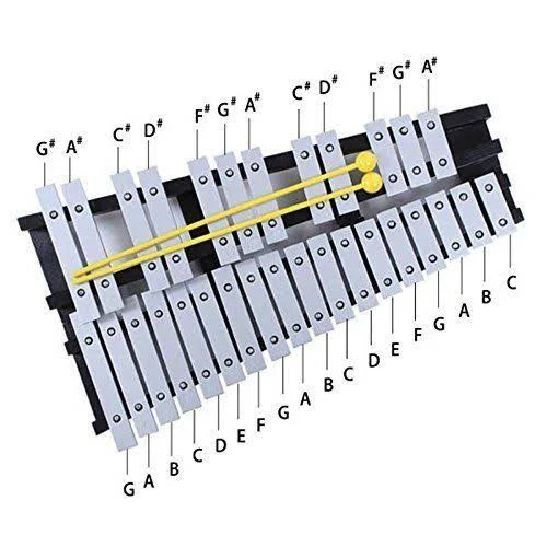 Mr.power Foldable Glockenspiel Xylophone Vibraphone Percussion Instrument 30NOTES