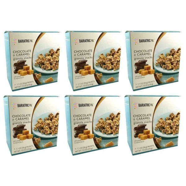 BariatricPal Chocolate Caramel Protein Granola, 6-Pack