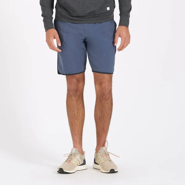 Vuori Banks Short - Men's Azure Linen Texture, L