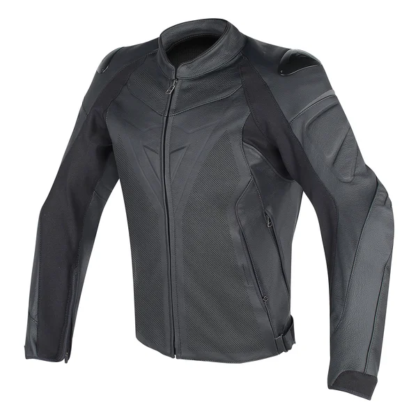 Dainese Fighter - Leather Jacket Perforated - Black/Black - 52