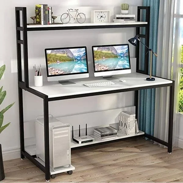 ESF307 55 inch Computer Gaming Desk with Hutch United States - White