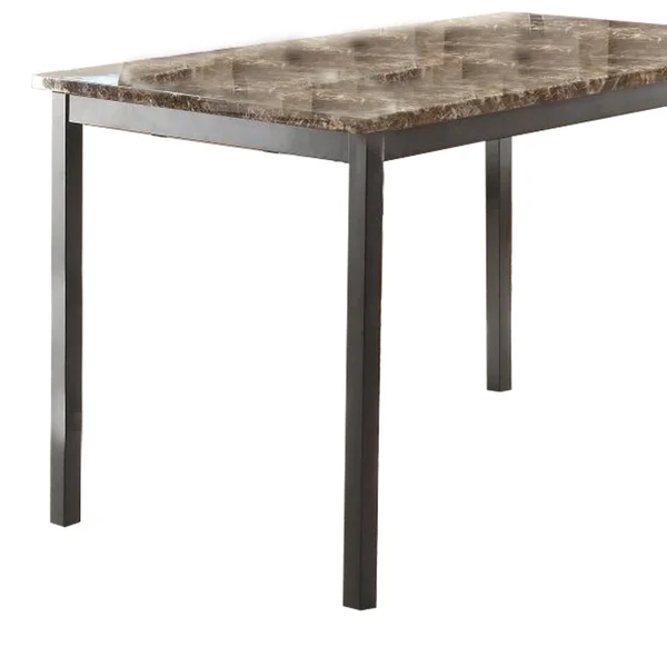 Homelegance Flannery Dining Table - Black Metal 5038-48