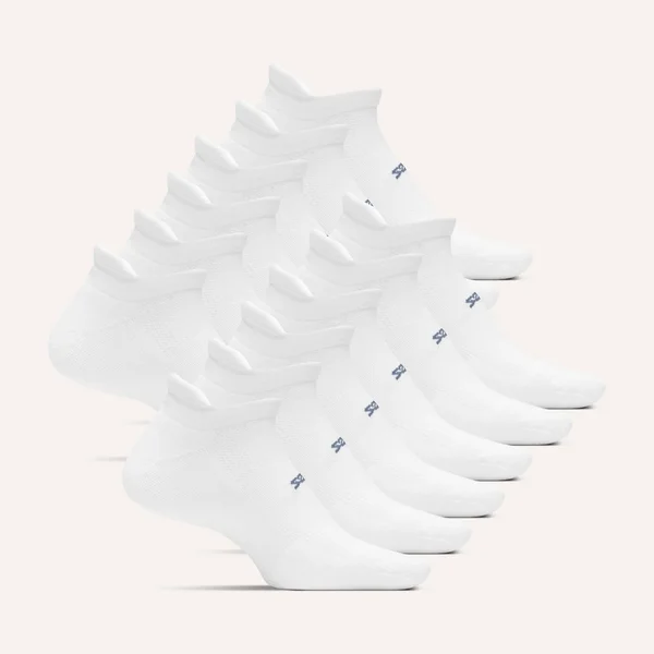 High Performance Cushion No Show Tab 12 Pack - White, Large