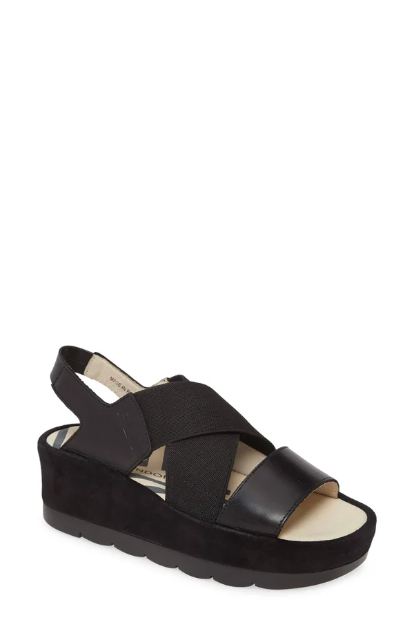 Fly London Bime Leather Wedge Sandal - White, 38