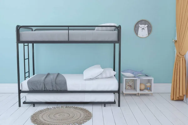 DHP 4299019 Triple Black Metal Bunk Bed Frame, Twin Size