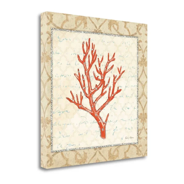 Tangletown Fine Art Coral Beauty Light II by Emily Adams Painting Print on Wrapped Canvas