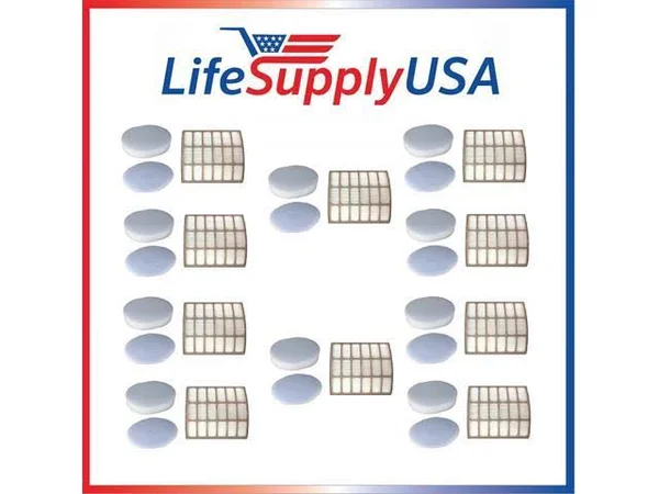 LifeSupplyUSA 10 Filter Kits Fit Shark Navigator Pro NV60 NV70 NV80 Nv90 Uv420, Xff80 and XHF80