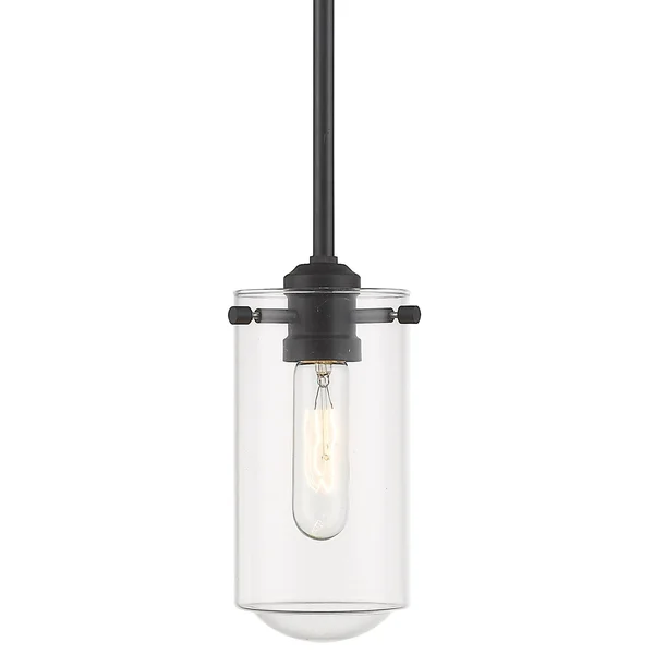 Z-Lite 471MP-MB Delaney 1 Light Mini Pendant in Matte Black