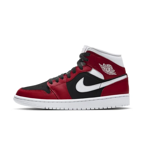 Jordan AJ 1 Mid - Womens Casual Basketball - Particle Beige/Black/Canyon Rust - Size 8.0