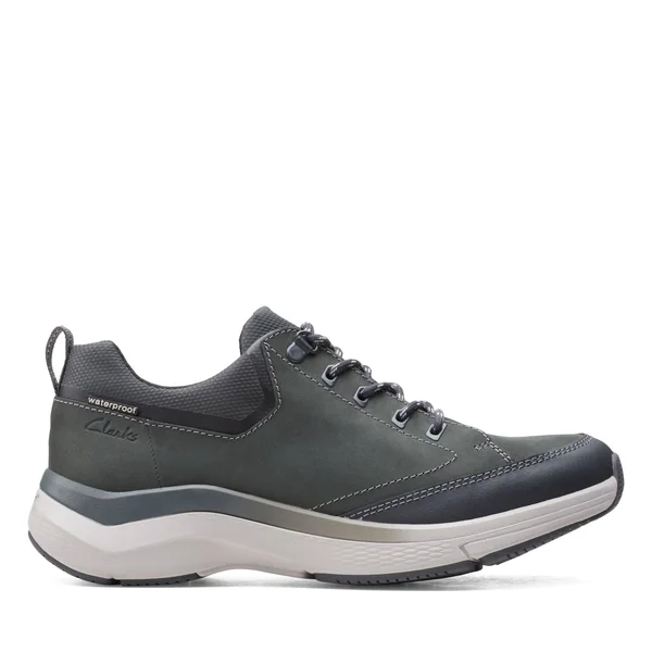 Clarks Mens Wave 2.0 Vibe Dark Grey Nubuck Size 9.5