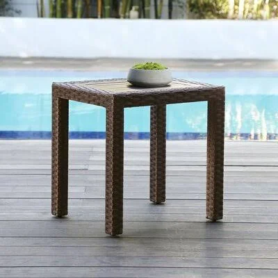 Awni Wicker Side Table Latitude Run