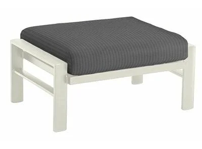 Kenzo Ottoman with Cushion Tropitone Frame Color: Parchment - Cushion Color: Rincon