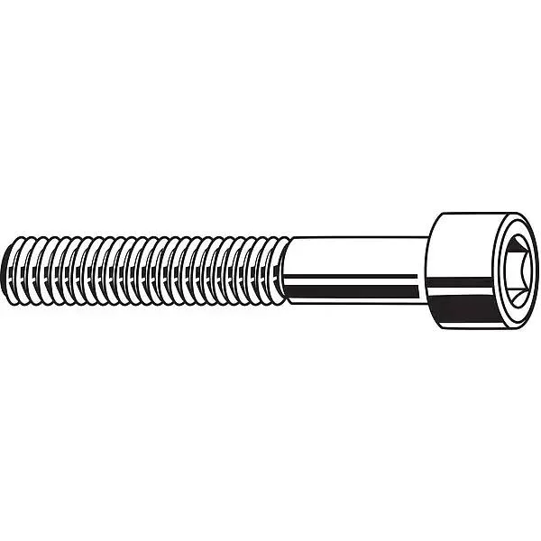 Fabory Cylindrical - Socket Head Cap Screw, 1/4x22-20, Stainless Steel, 316, Plain, 1-3/4x22 Length U55050.025.0175