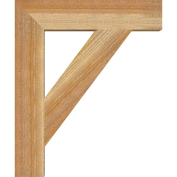 Ekena Millwork BKT04X20X24TRA05RWR 4x22W x 20x22D x 24x22H Traditional Block Rough Sawn BRACKET - Western Red Cedar