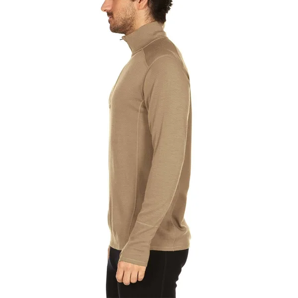 Minus33 Merino Wool Clothing Isolation Men's Midweight Wool 1/4 Zip Blaze Orange, L