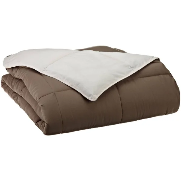 Grand Down All Season Down Alternative Reversible Comforter, Black/Grey, Twin XL