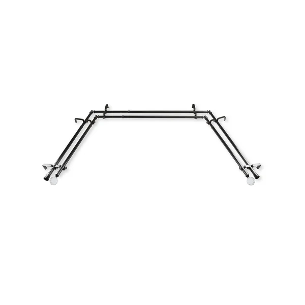 Rod Desyne Faceted Double Bay Window Rod - Black