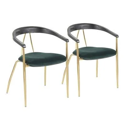 Edenfield Upholstered Dining Chair Mercer41 Upholstery Color: Green