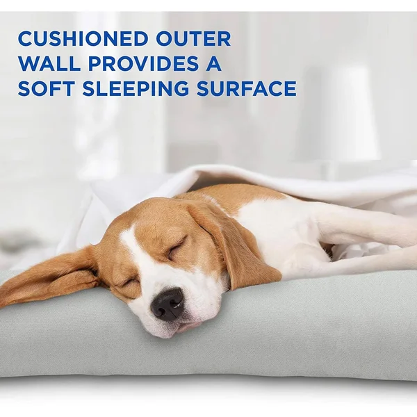 ARF Pets Dog Self Cooling Bed Pet Bed Solid Gel Based Self Cooling Mat for Pets, Includes A Foam Based Bolster Bed for Extra Com