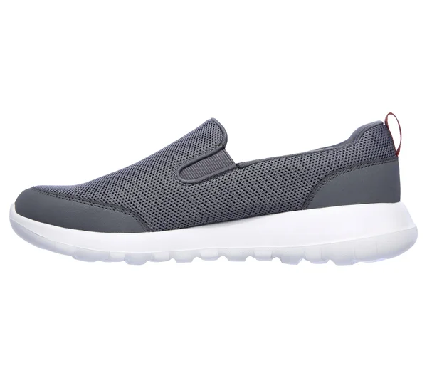 Skechers Men's GOwalk Max - Clinched Walking Shoes, Gray/Burgundy, 7.5